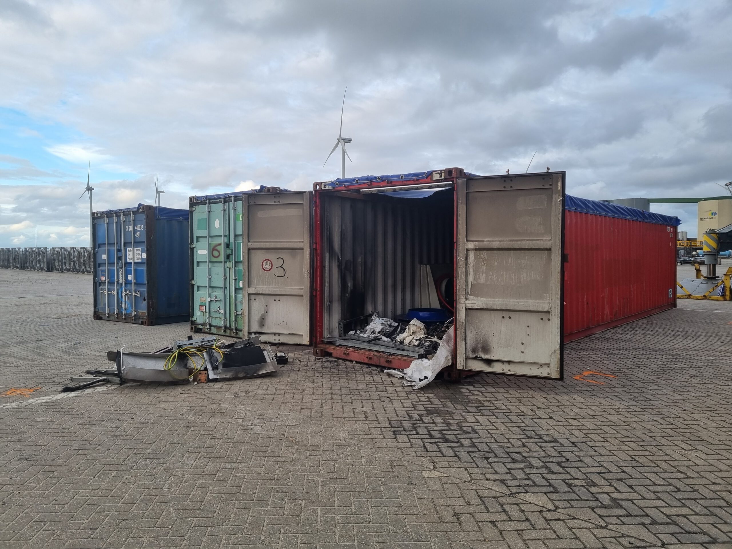 Damaged container